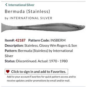 Set Of 6 Table spoons Bermuda Stainless Glossy WM Rogers & Son Vintage 1970-1980